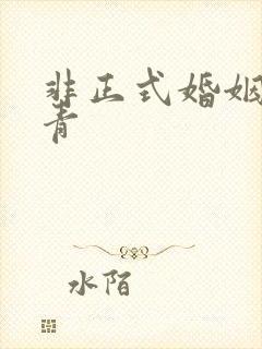 非正式婚姻雾里青