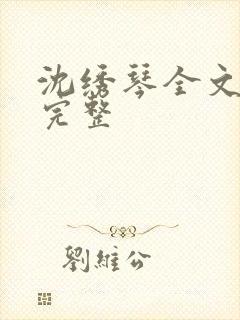 沈绣琴全文阅读完整