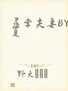 寻常夫妻BY写夏