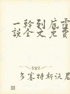 一干到底霍坤小说全文免费阅读