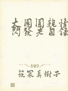 大团圆亲情会闪闪发光目录