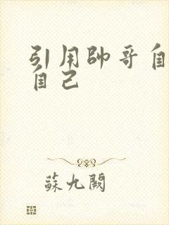 引用帅哥自己玩自己封面