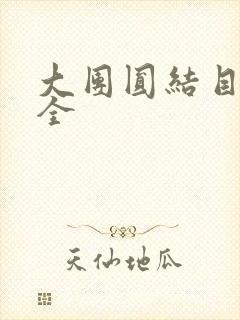 大团圆结目录大全封面