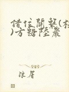 错位关系(校园)方糖陆岩封面