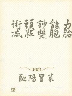 街头钞能力无删减版双胞胎