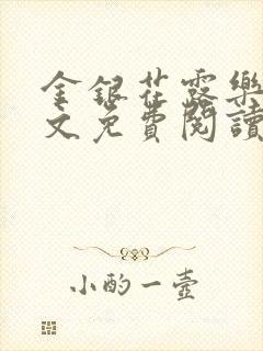 金银花露乐可全文免费阅读封面