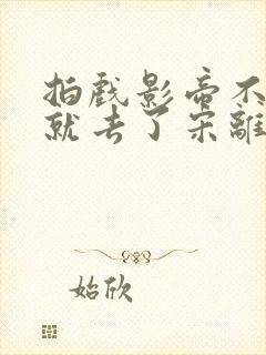 拍戏影帝不小心就去了宋离