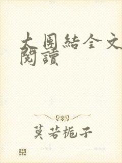 大团结全文免费阅读封面