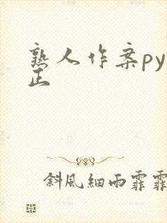 熟人作案py转正