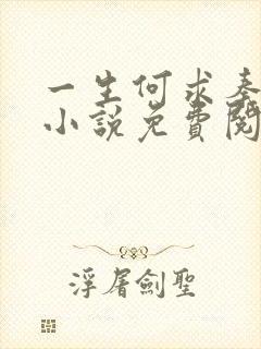 一生何求秦菲雪小说免费阅读