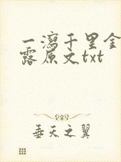 一泻千里金银花露原文txt