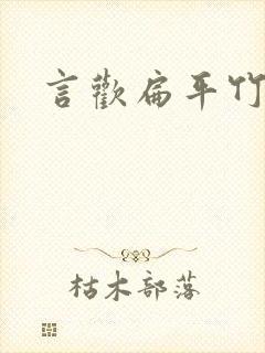 言欢扁平竹封面