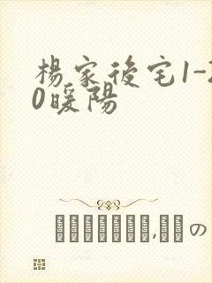 杨家后宅1-20暖阳封面