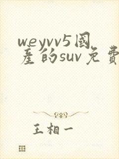 weyvv5国产的suv免费