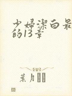少妇洁白最刺激的13章