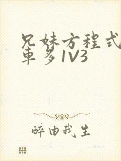 兄妹方程式多R车多1V3