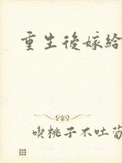 重生后嫁给三叔