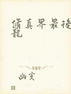 修真界最后一条龙