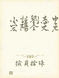 小说刘志中和张宏阳全文免费阅读无弹窗封面