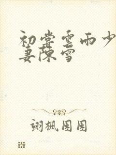 初尝云雨少妇人妻陈雪