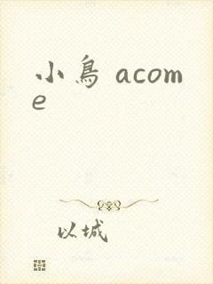 小鸟 acome封面