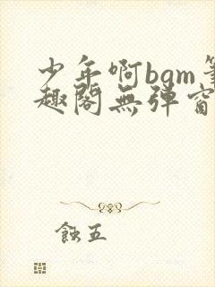 少年啊bgm笔趣阁无弹窗免费