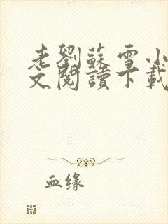 老刘苏雪小说全文阅读下载封面