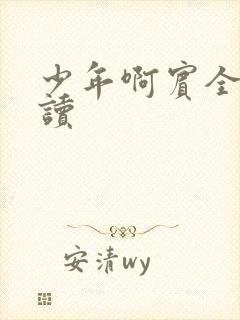 少年啊宾全文阅读