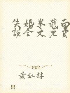 失婚半截白菜小说全文免费阅读封面