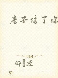 老子信了你的邪封面