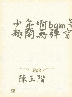 少年啊bgm笔趣阁无弹窗免费封面