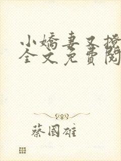 小娇妻又撩又甜全文免费阅读