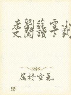 老刘苏雪小说全文阅读下载