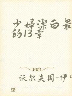 少妇洁白最刺激的13章