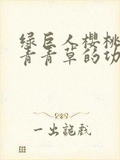 绿巨人樱桃荔枝青青草的功效封面