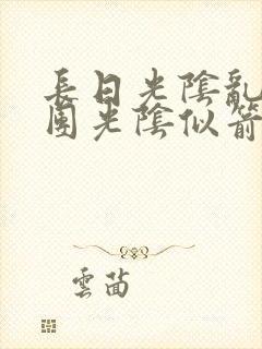 长日光阴乱作一团光阴似箭时渺