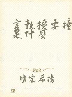 言教授要撞坏了是什么封面