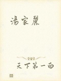 汤家丽封面