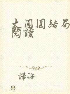 大团圆结局全文阅读封面