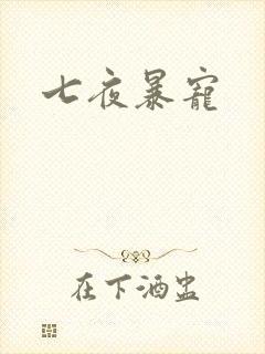 七夜暴宠封面