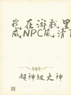 我在游戏里被当成NPC风清陨