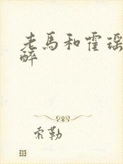 老马和霍瑶瑶喝醉