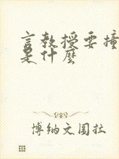 言教授要撞坏了是什么