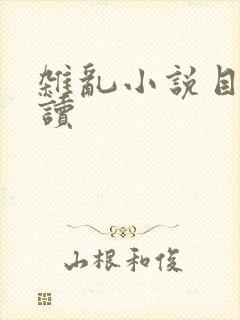 杂乱小说目录阅读