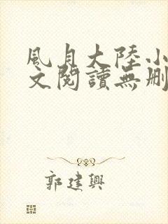 风月大陆小说全文阅读无删减