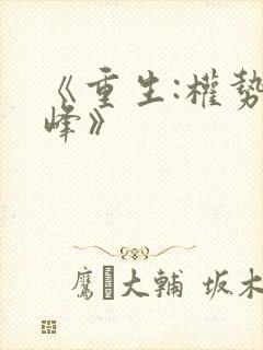 《重生:权势巅峰》