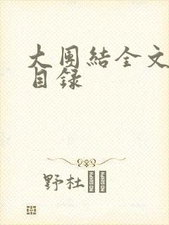 大团结全文阅读目录封面