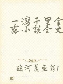 一泻千里金银花露小说全文免费阅读