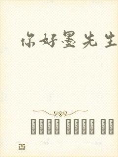 你好墨先生封面