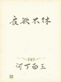 夜欲不休封面